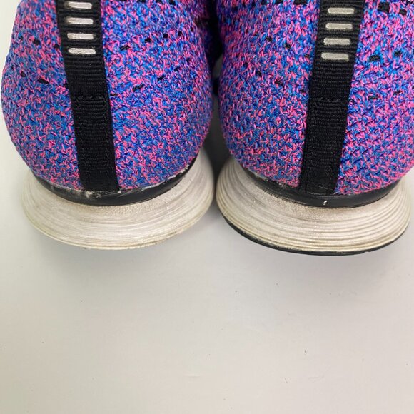 Nike Flyknit Racer Running Shoes Men's 9 Game Royal Pink Flash Purple 526628 400 - Picture 10 of 16
